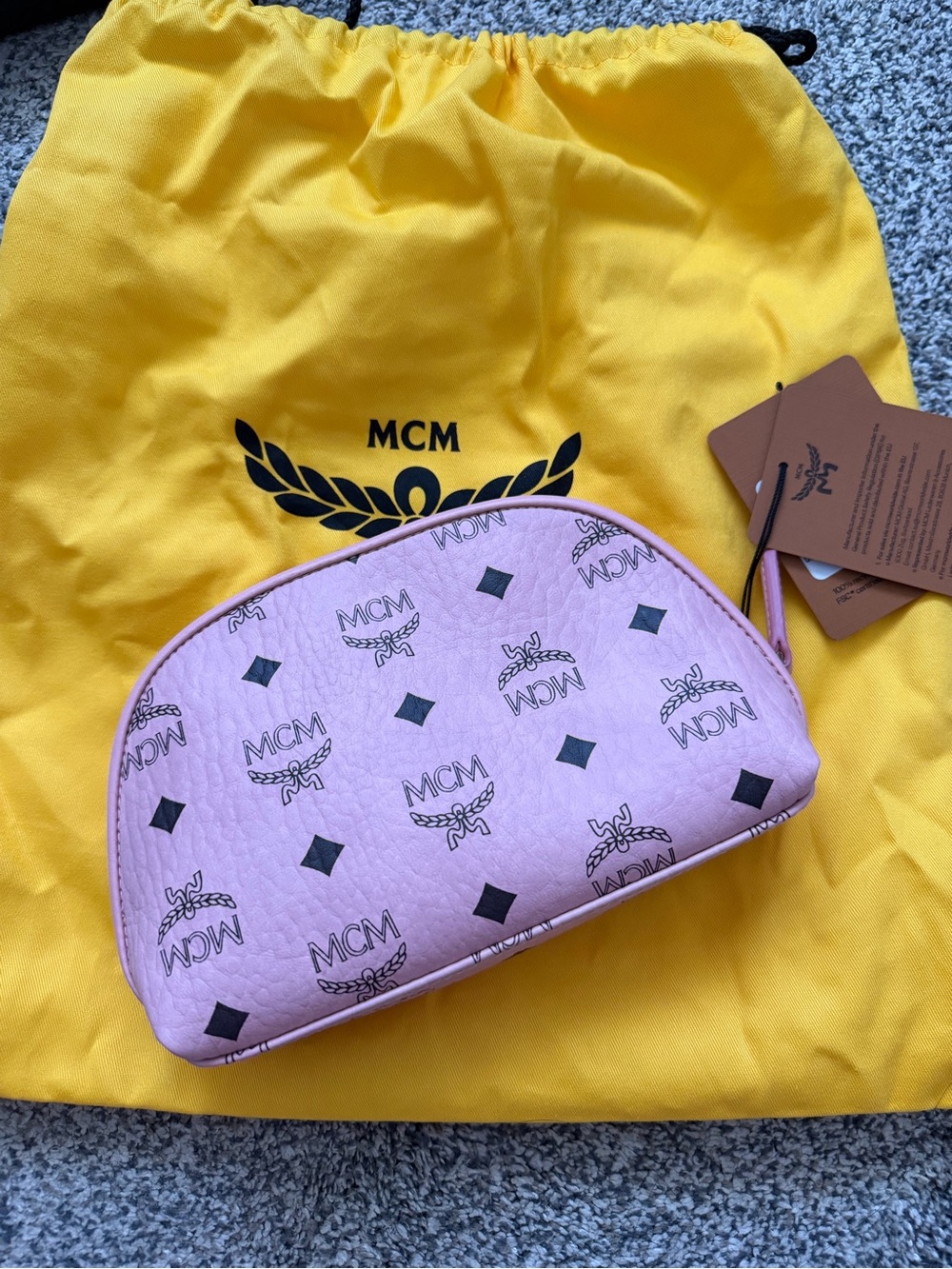 MCM Aren Cosmetic Pouch In Visetos